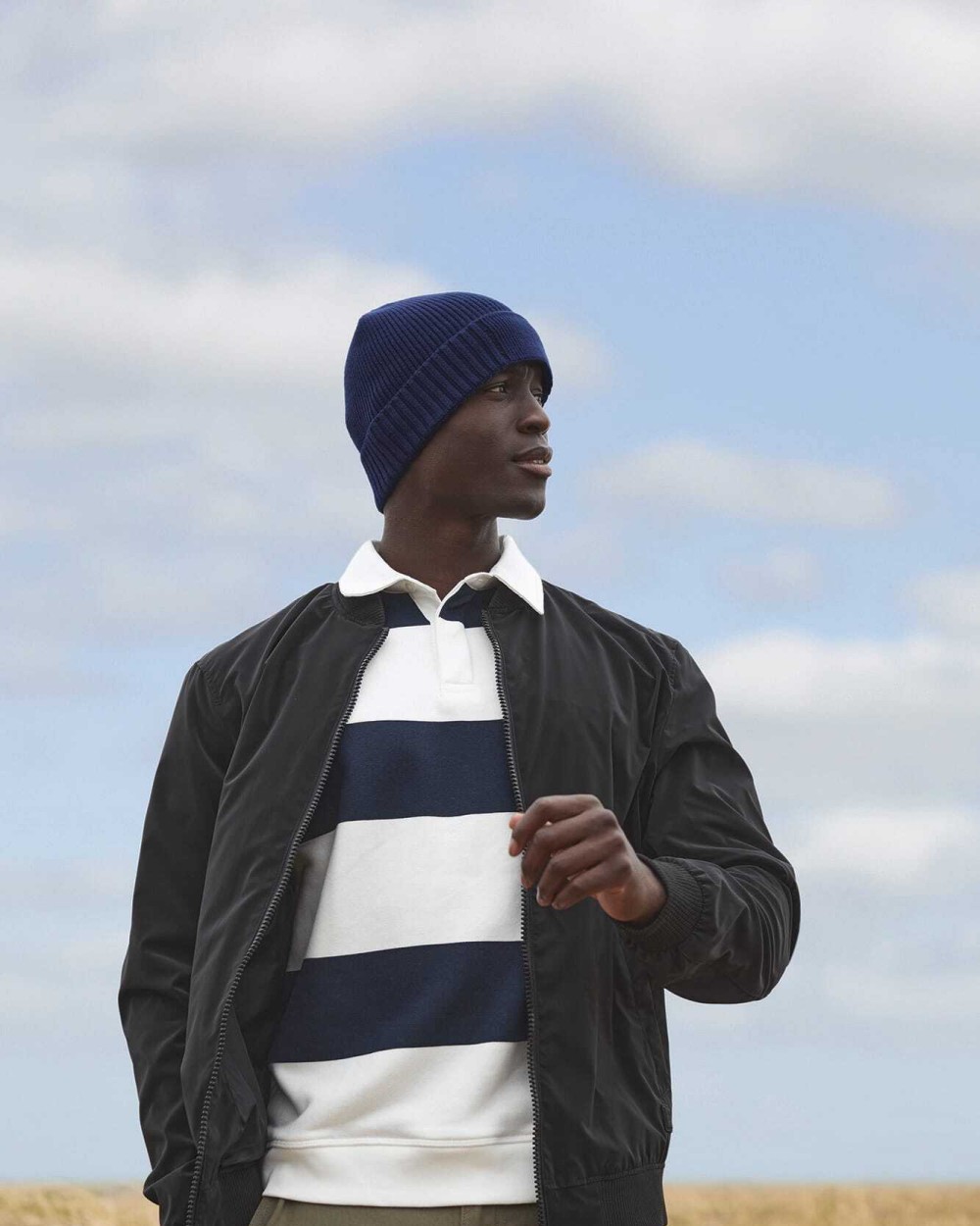 Casquettes personnalisable BEECHFIELD Bonnet en coton biologique avec patch technique