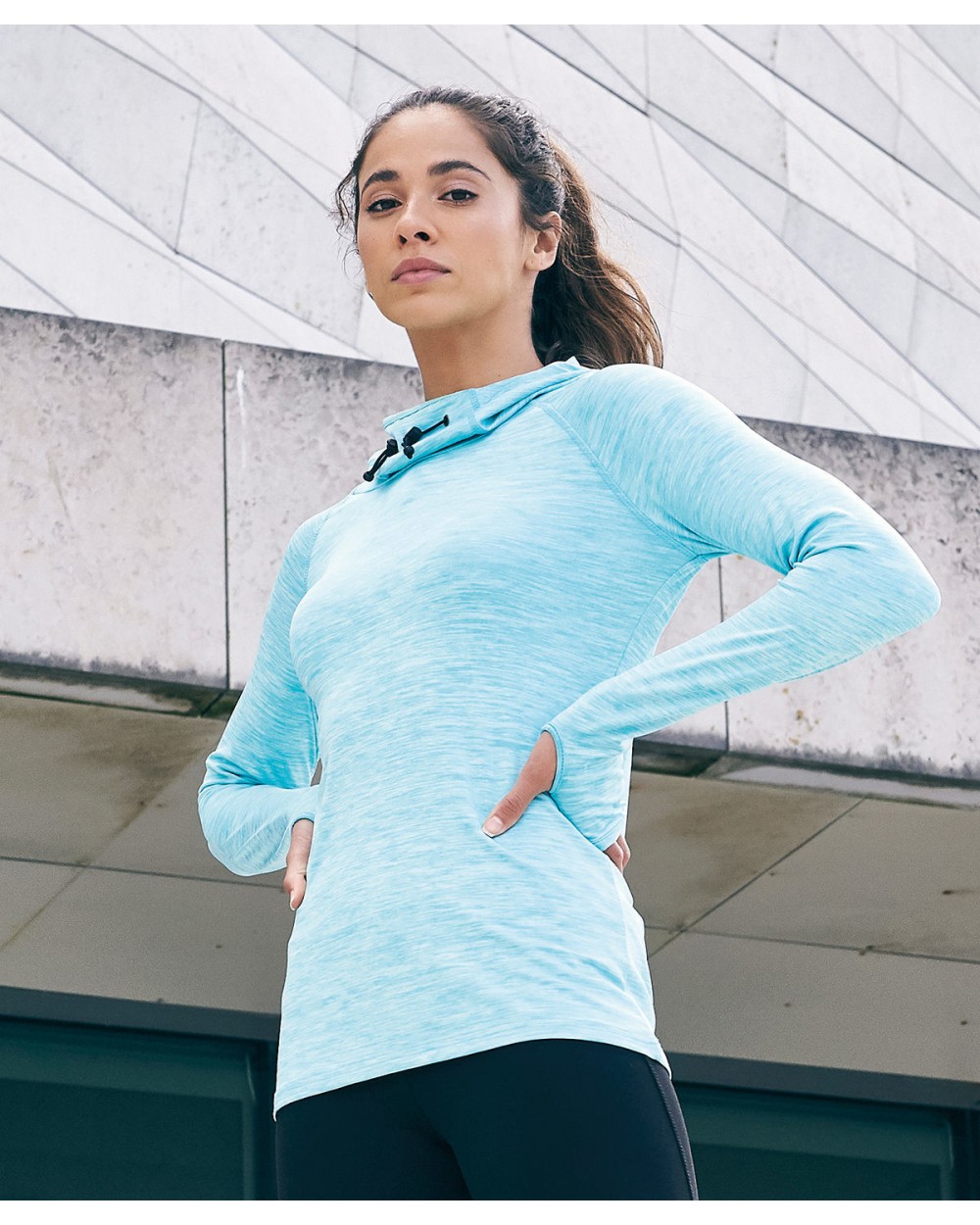 AWDIS Girlie Cool Cowl Neck Top T-Shirts personalisierbar