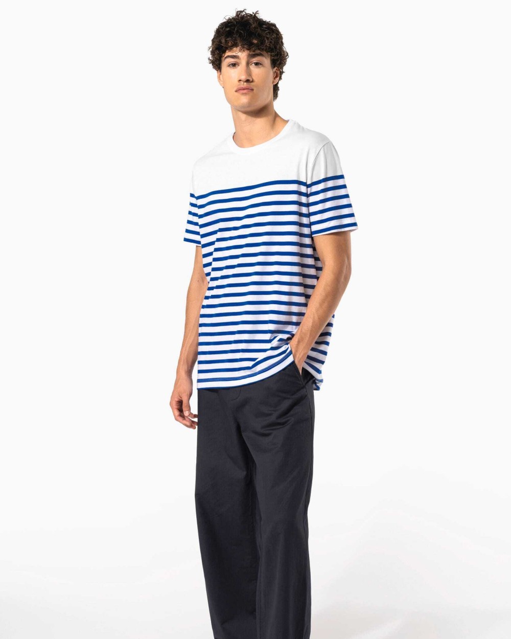 T-shirts KARIBAN Marine-T-shirt ronde hals Bio heren voor bedrukking &amp; borduring