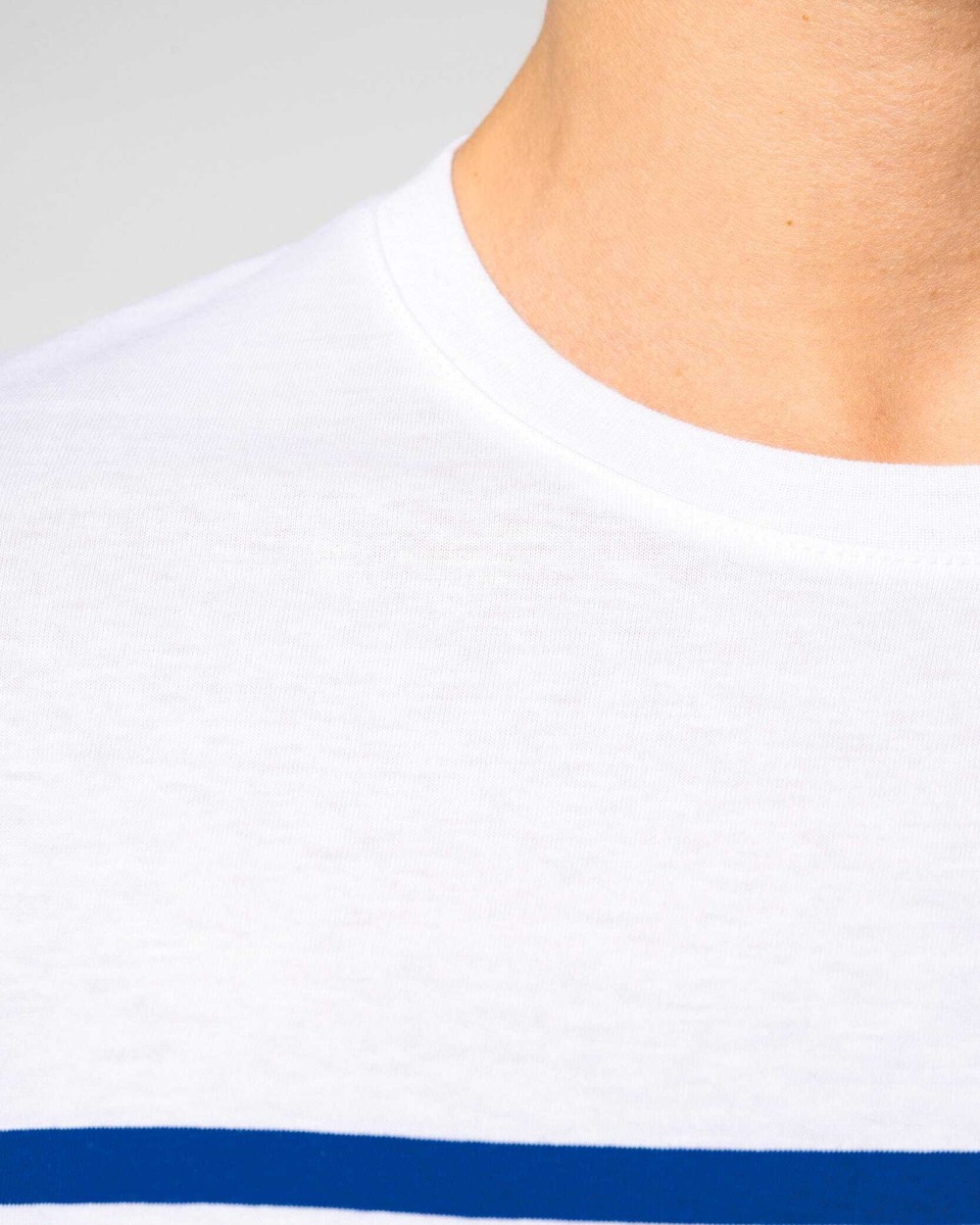 KARIBAN T-Shirt im Marine-Stil mit Rundhalsausschnitt Bio Herren T-Shirts personalisierbar