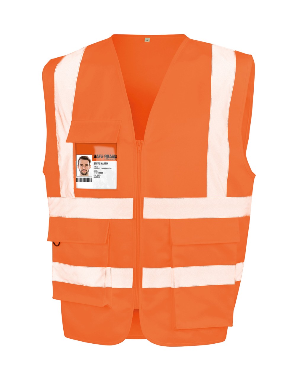 Fluo vestjes RESULT Veiligheidshesje met rits voor bedrukking &amp; borduring