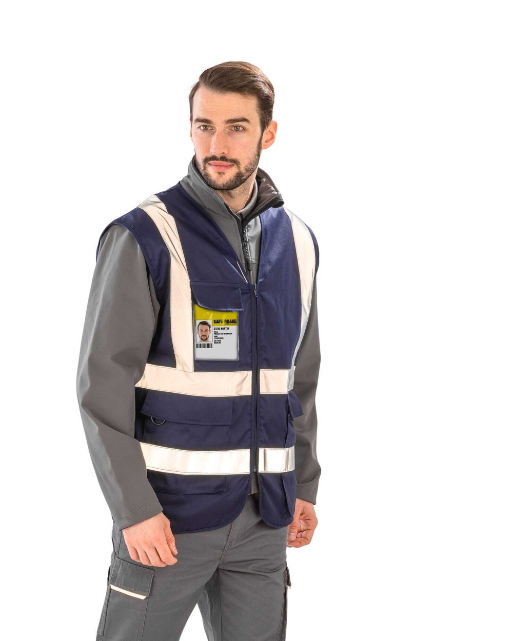 Fluo vestjes RESULT Veiligheidshesje met rits voor bedrukking &amp; borduring