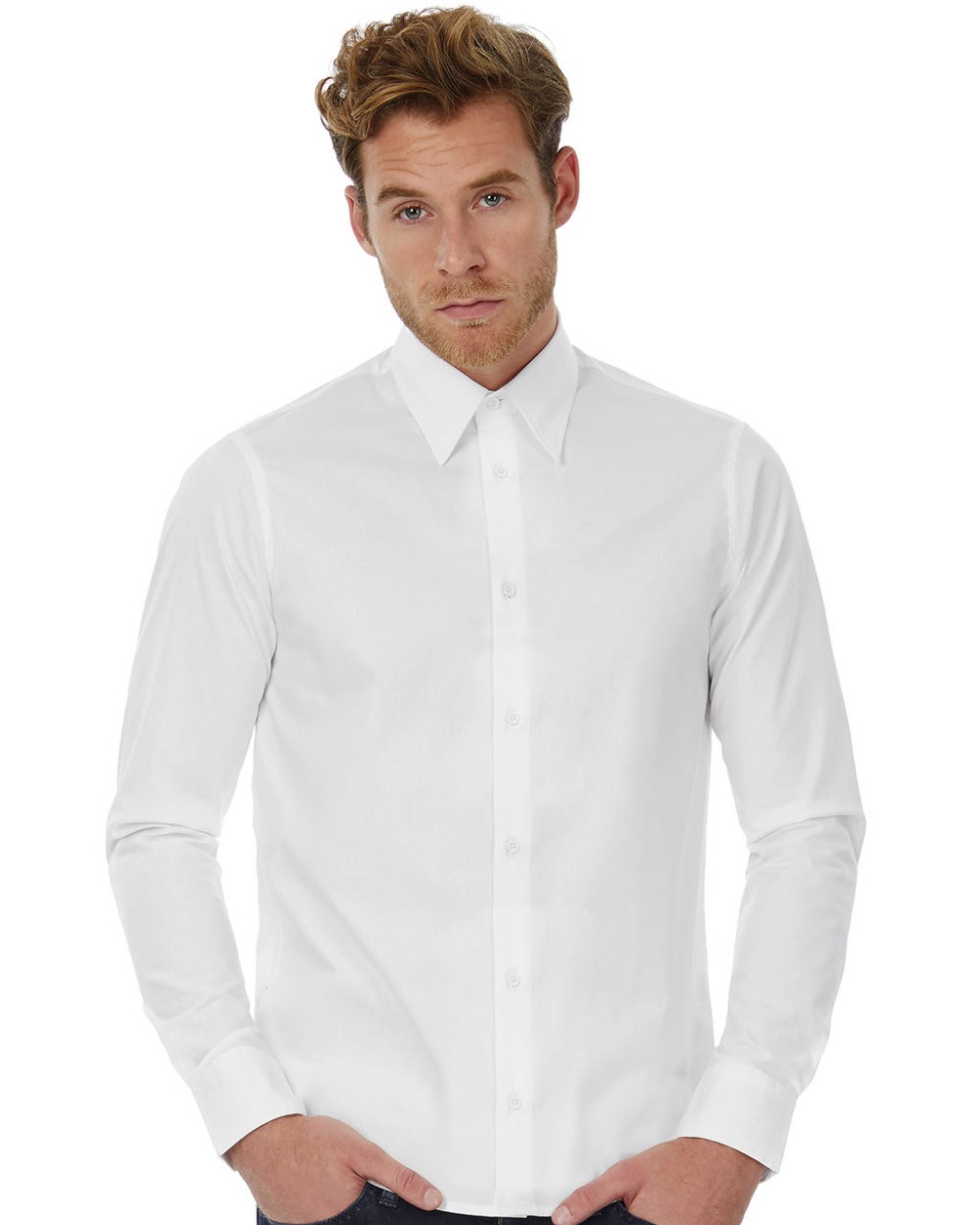 Chemises personnalisable B&C London Stretch Shirt LS