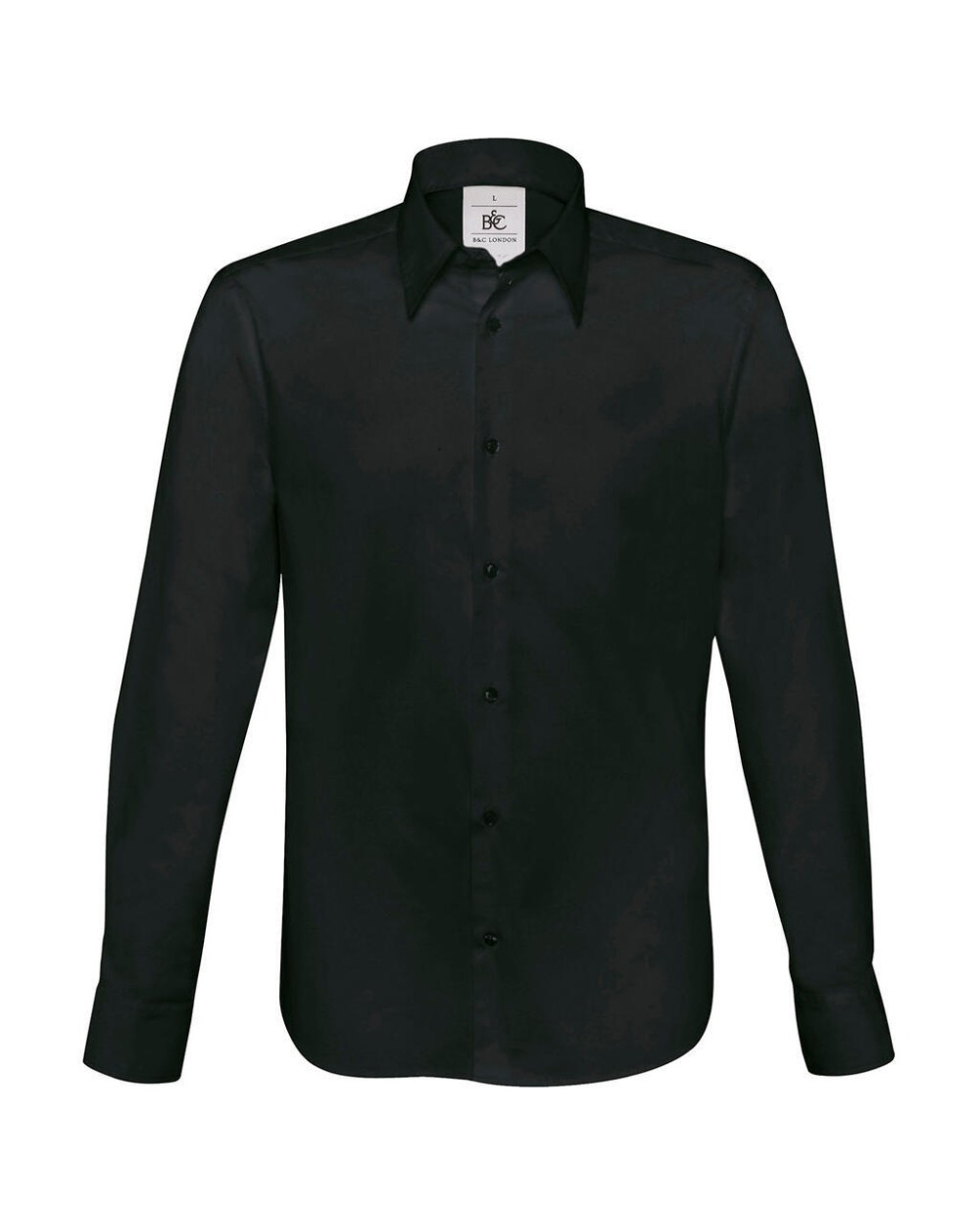 Hemden B&C London Stretch Shirt LS voor bedrukking &amp; borduring