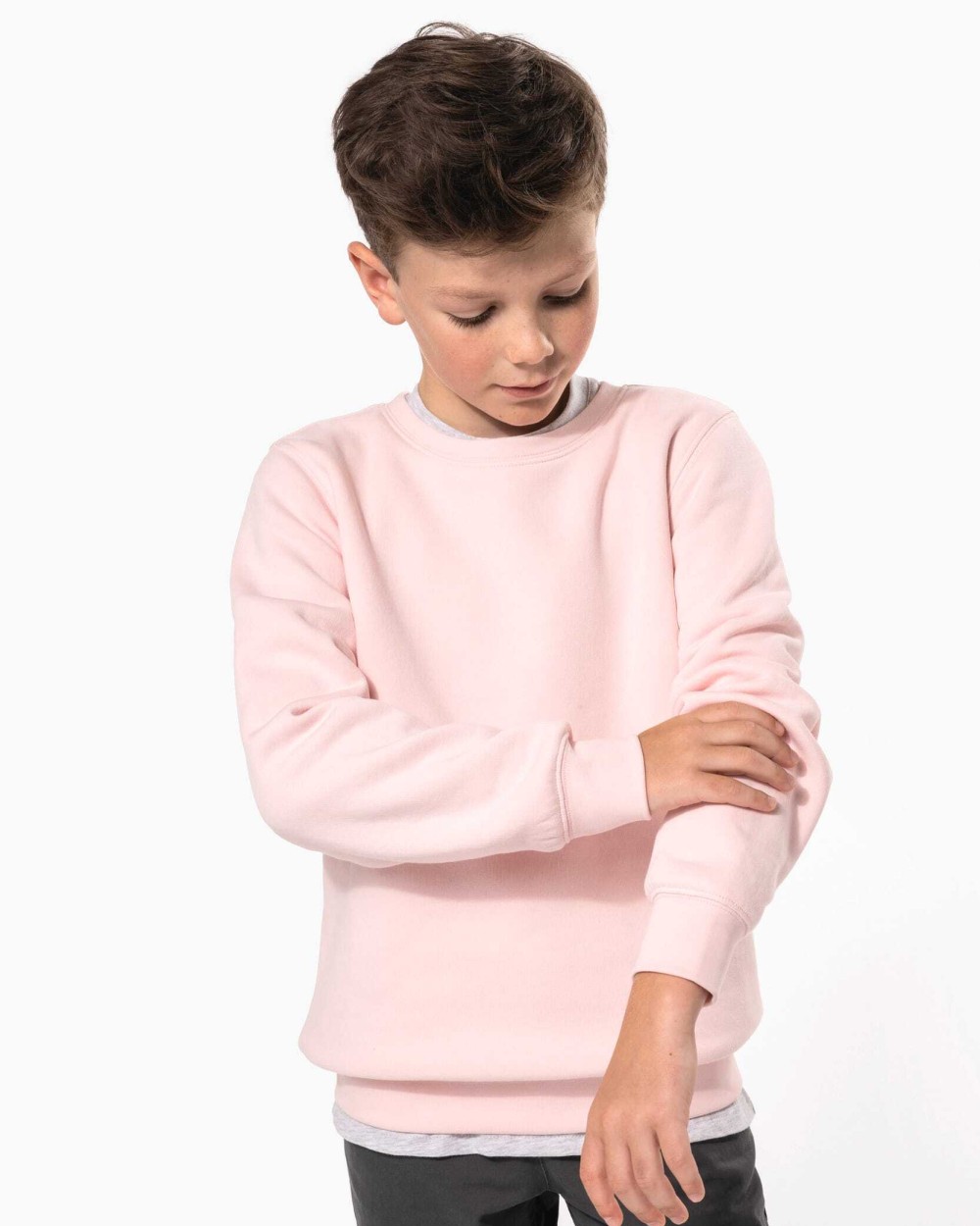 Sweaters & hoodies KARIBAN Ecologische kindersweater met ronde hals voor bedrukking &amp; borduring