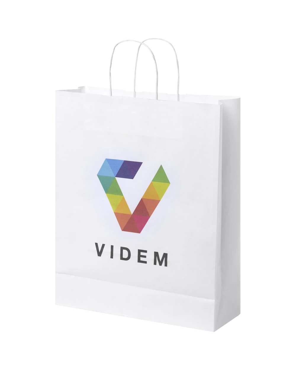 Tassen & Zakken 4DO Papieren tas 80-90 g/m2 gemaakt van kraftpapier met gedraaide handvaten - 32 x 12 x 40 cm voor bedrukking &amp; borduring