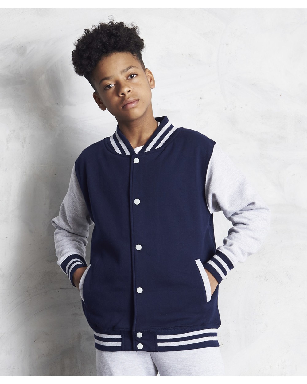 Sweaters & hoodies AWDIS KIDS VARSITY JACKET voor bedrukking &amp; borduring