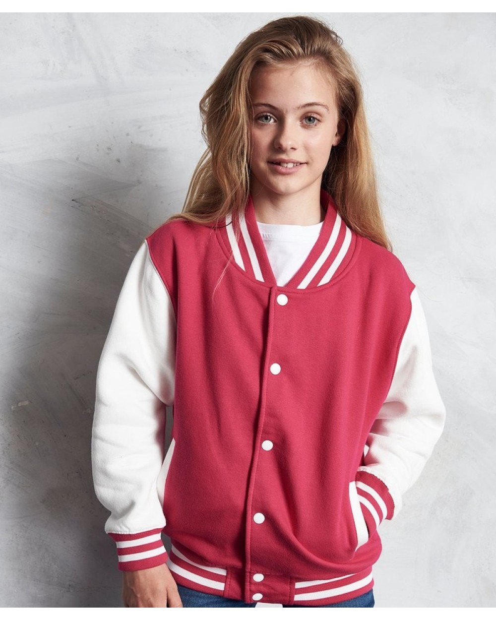 AWDIS KIDS VARSITY JACKET Sweatshirts personalisierbar