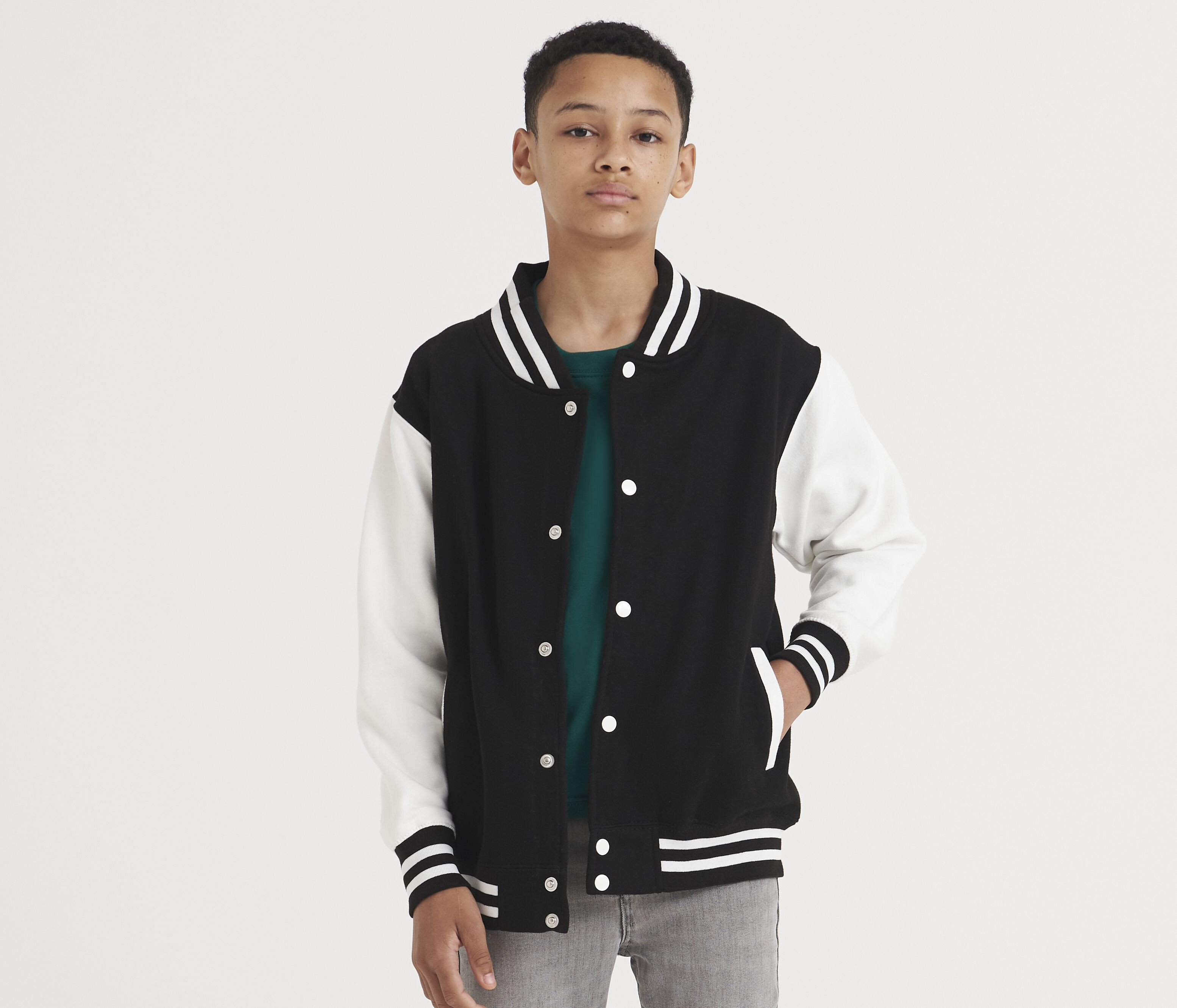 Sweat-shirts personnalisable AWDIS KIDS VARSITY JACKET