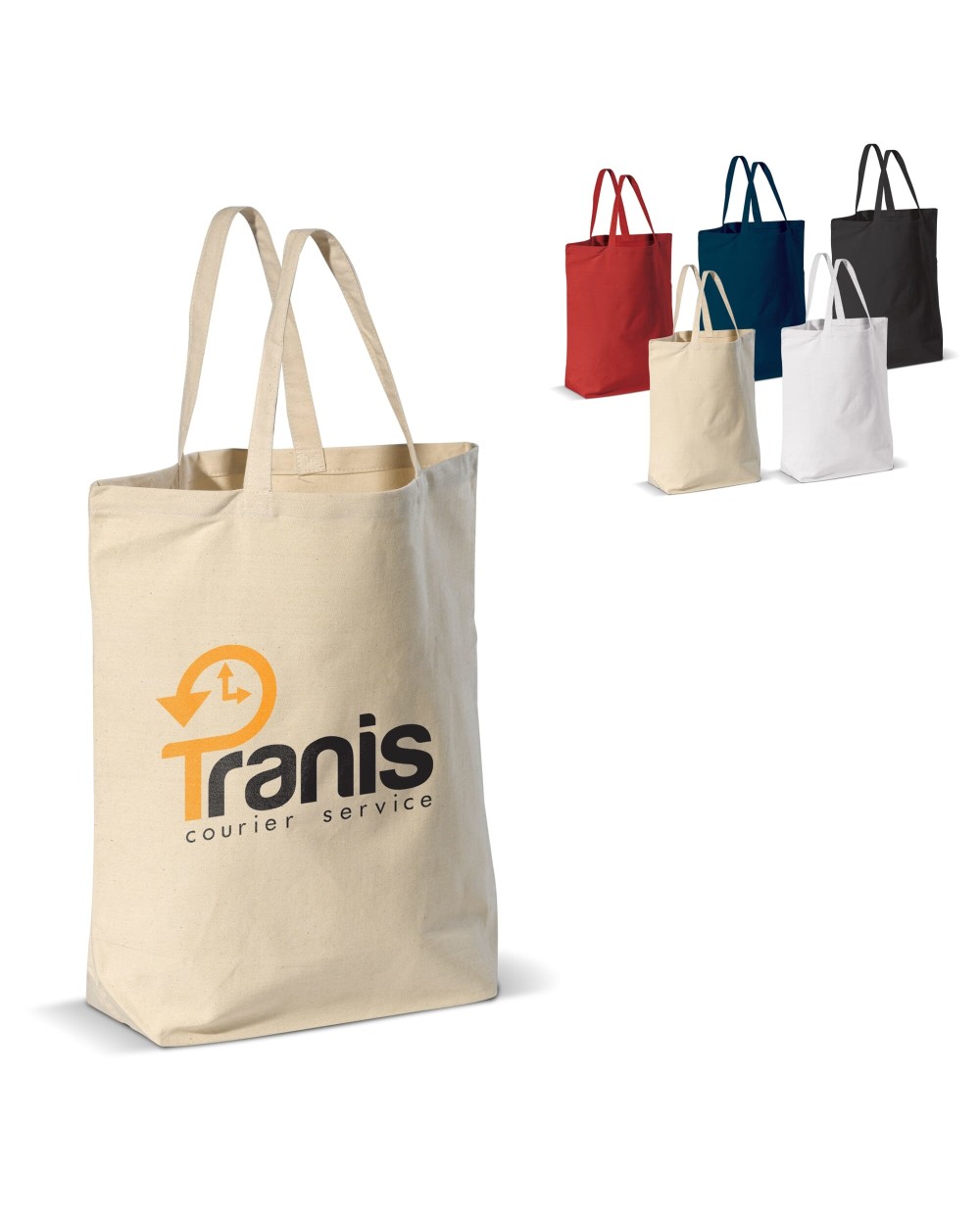4DO Tragetasche Leinwand 250g/m² 41x12x43cm Tote Bags personalisierbar