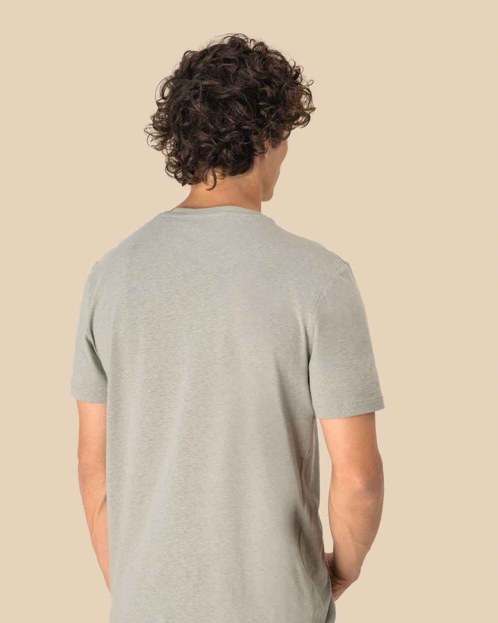 SPASSO Umweltfreundliches Unisex-T-Shirt aus Biobaumwolle und Leinen T-Shirts personalisierbar