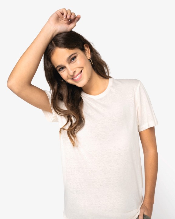 T-Shirts personnalisable SPASSO T-shirt écoresponsable en coton bio et lin unisexe