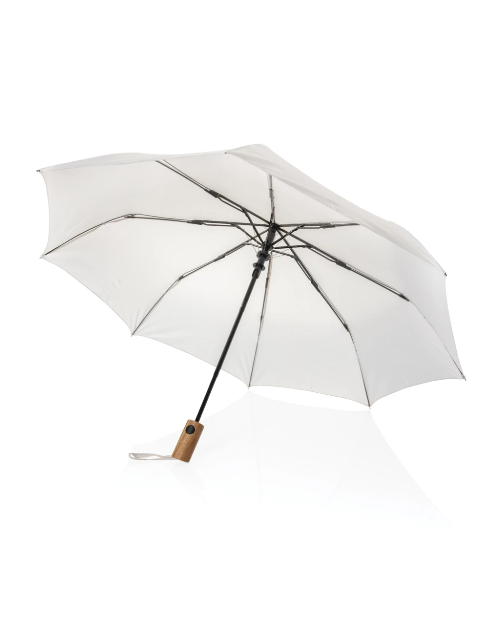 Paraplu's 4DO Kaycey 21" AWARE™ RPET Acaciahouten mini auto open paraplu voor bedrukking &amp; borduring