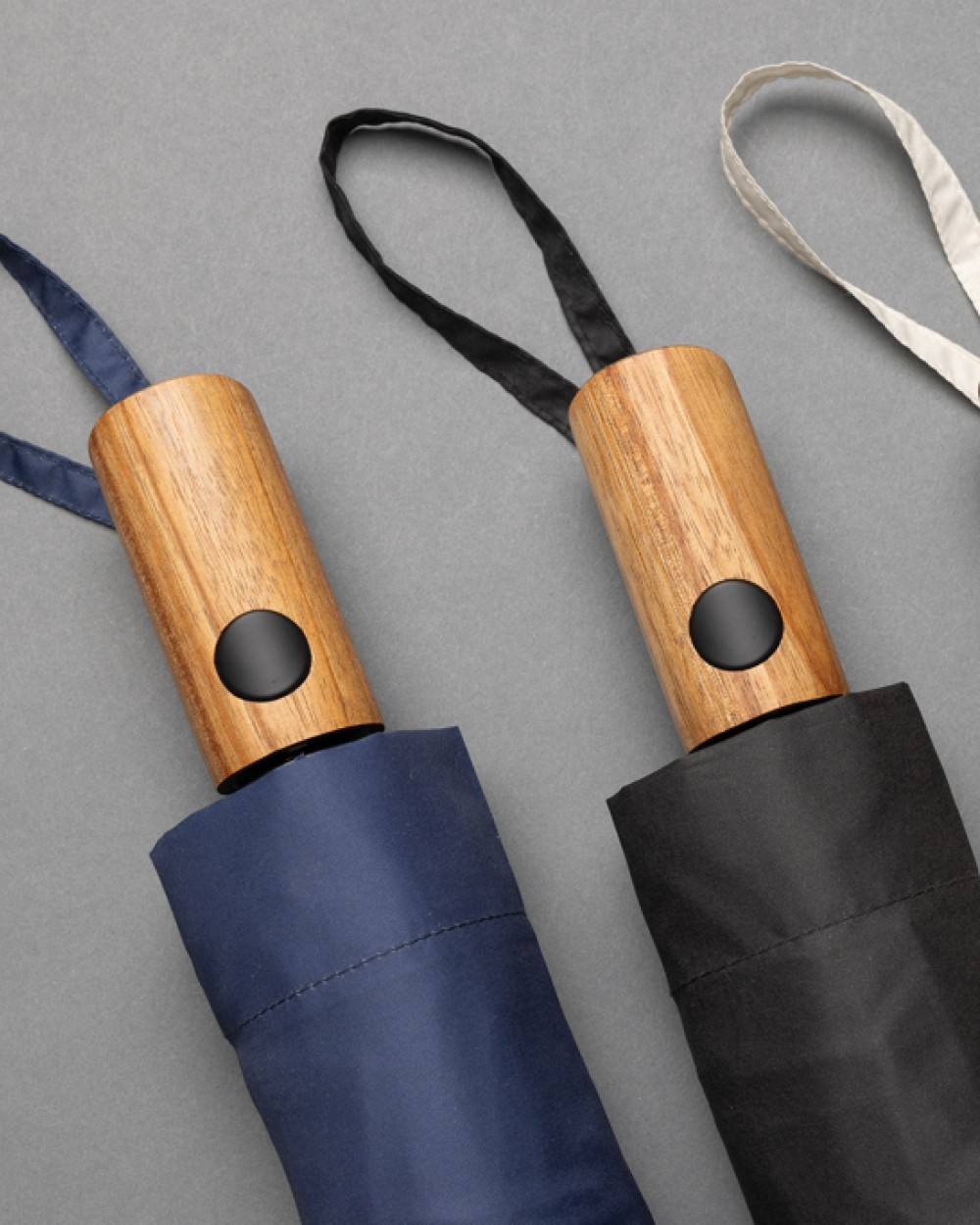 Parapluies personnalisable 4DO Mini parapluie 21" à ouverture auto en bois d'acacia Kaycey