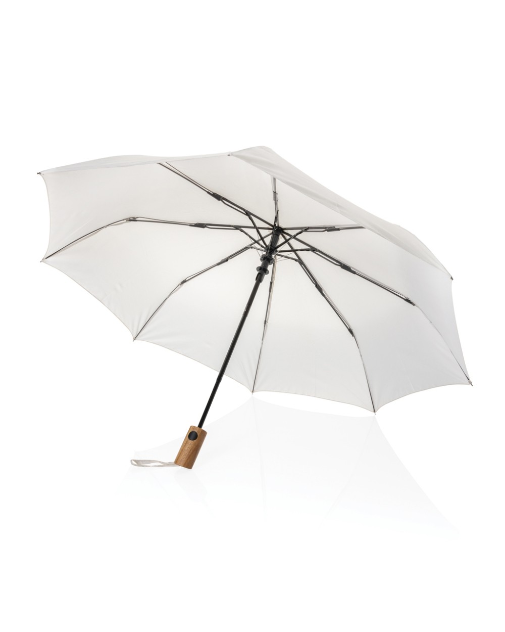 Paraplu's 4DO Kaycey 21" AWARE™ RPET Acaciahouten mini auto open paraplu voor bedrukking &amp; borduring