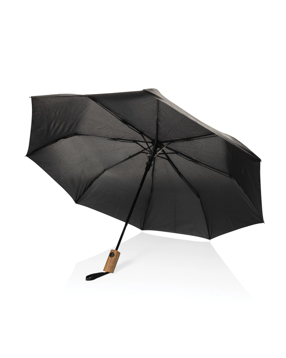 Parapluies personnalisable 4DO Mini parapluie 21" à ouverture auto en bois d'acacia Kaycey