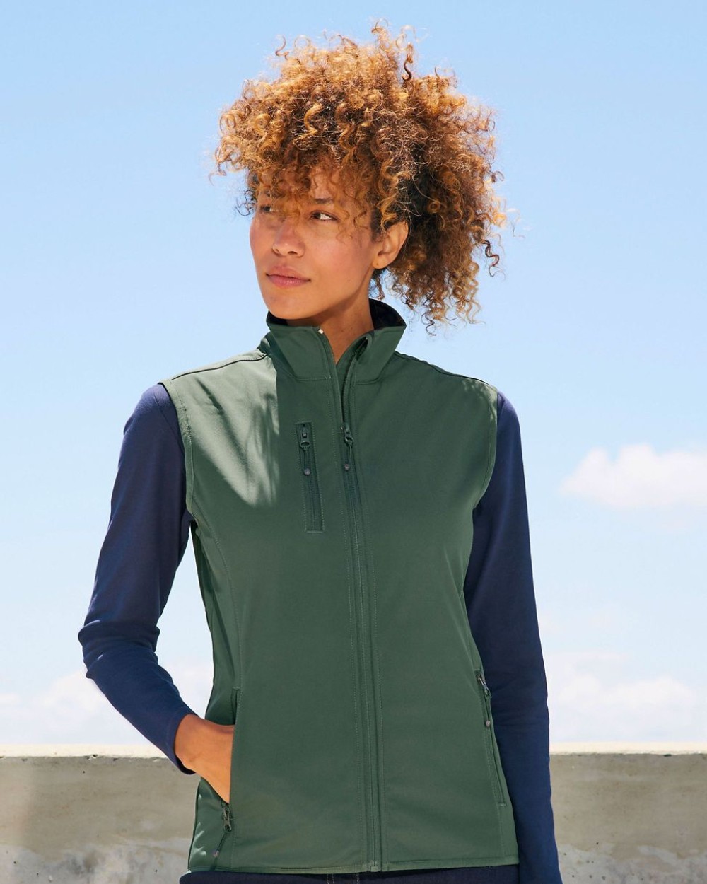 Vestes personnalisable SOL'S Women´s Falcon Zipped Softshell Bodywarmer