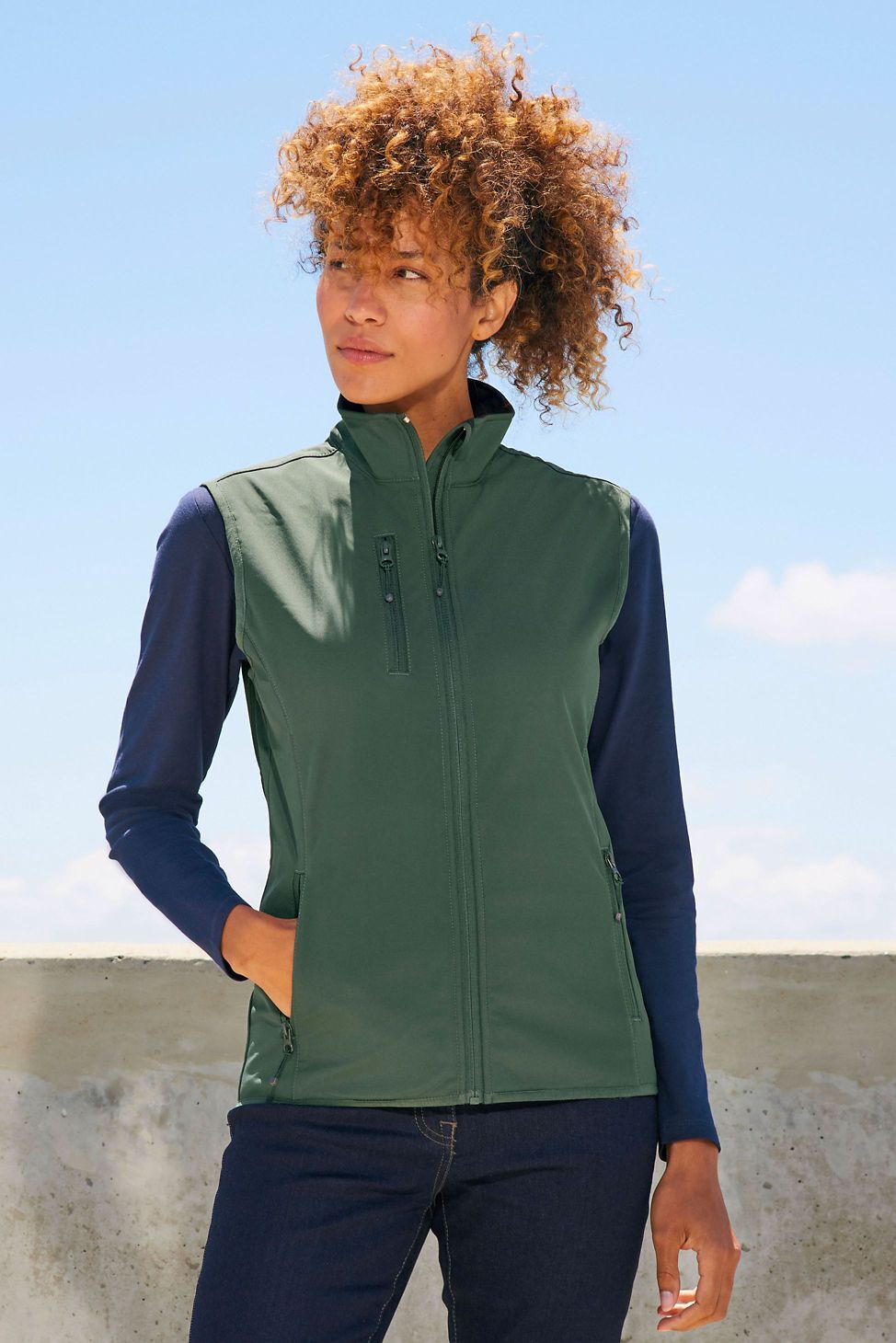 Vestes personnalisable SOL'S Women´s Falcon Zipped Softshell Bodywarmer