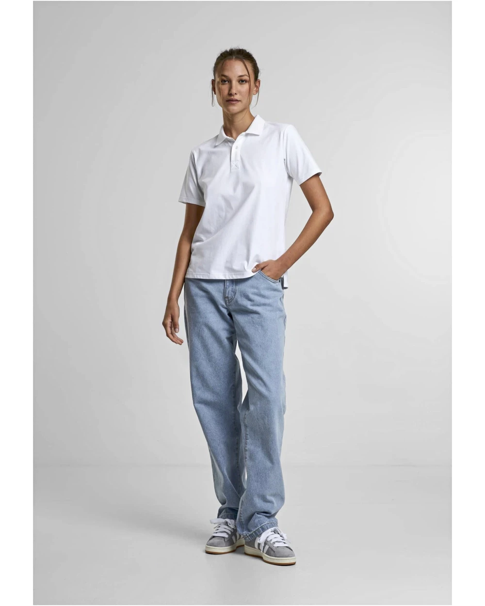 Polo's BUILD YOUR BRAND Sorona® Ladies Polo Tee voor bedrukking &amp; borduring