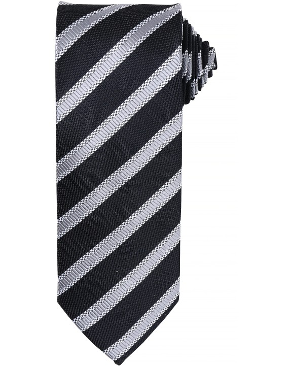 Bandanas, Foulards & Cravates personnalisable PREMIER Cravate rayée "Waffle"