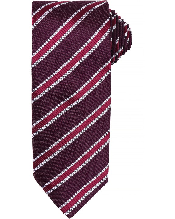 Bandanas, Foulards & Cravates personnalisable PREMIER Cravate rayée "Waffle"