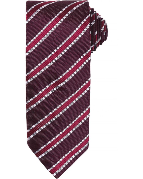 Bandanas, Foulards & Cravates personnalisable PREMIER Cravate rayée "Waffle"