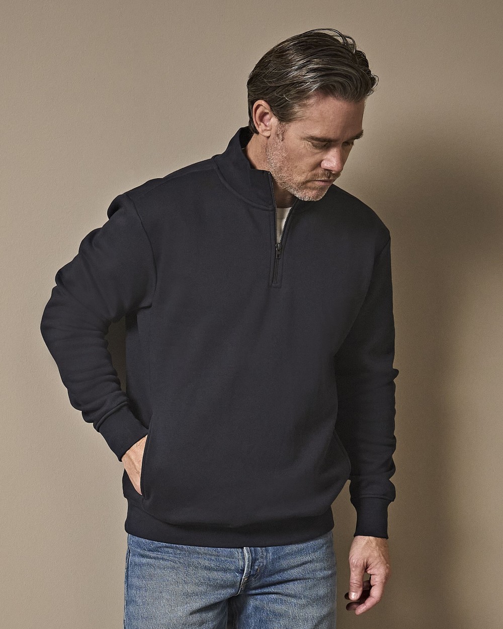 Sweat-shirts personnalisable TEE JAYS HALF ZIP SWEATSHIRT