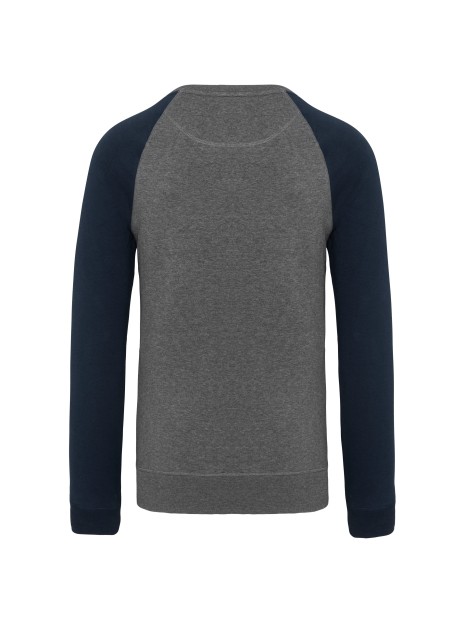 KARIBAN Sweat-shirt French Terry Bio bicolore col rond manches raglan homme /api/colors/261233a2-abd2-4ddf-aea2-753820b2d6a7 personnalisable