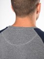 Sweat-shirts à personnaliser KARIBAN Sweat-shirt French Terry Bio bicolore col rond manches raglan homme 
