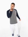 Sweat-shirts à personnaliser KARIBAN Sweat-shirt French Terry Bio bicolore col rond manches raglan homme 