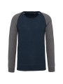 KARIBAN Sweat-shirt French Terry Bio bicolore col rond manches raglan homme /api/colors/f95912fb-0a34-4243-8db7-75ee62be38aa personnalisable