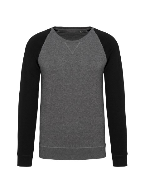 KARIBAN Sweat-shirt French Terry Bio bicolore col rond manches raglan homme /api/colors/a27fa045-e5a8-4e5a-b24d-24864e8a0062 personnalisable