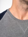 Sweat-shirts à personnaliser KARIBAN Sweat-shirt French Terry Bio bicolore col rond manches raglan homme 