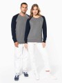 Sweat-shirts à personnaliser KARIBAN Sweat-shirt French Terry Bio bicolore col rond manches raglan homme 