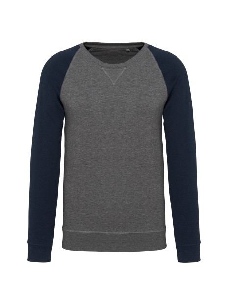 KARIBAN Sweat-shirt French Terry Bio bicolore col rond manches raglan homme /api/colors/261233a2-abd2-4ddf-aea2-753820b2d6a7 personnalisable