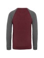 KARIBAN Sweat-shirt French Terry Bio bicolore col rond manches raglan homme /api/colors/9a9aee80-c154-40bd-8c36-9f0f9d4e4506 personnalisable