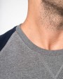 Sweaters & hoodies KARIBAN Tweekleurige herensweater BIO French Terry ronde hals raglanmouwen voor bedrukking &amp; borduring