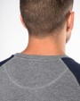 Sweaters & hoodies KARIBAN Tweekleurige herensweater BIO French Terry ronde hals raglanmouwen voor bedrukking &amp; borduring