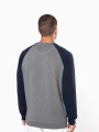 Sweat-shirts à personnaliser KARIBAN Sweat-shirt French Terry Bio bicolore col rond manches raglan homme 