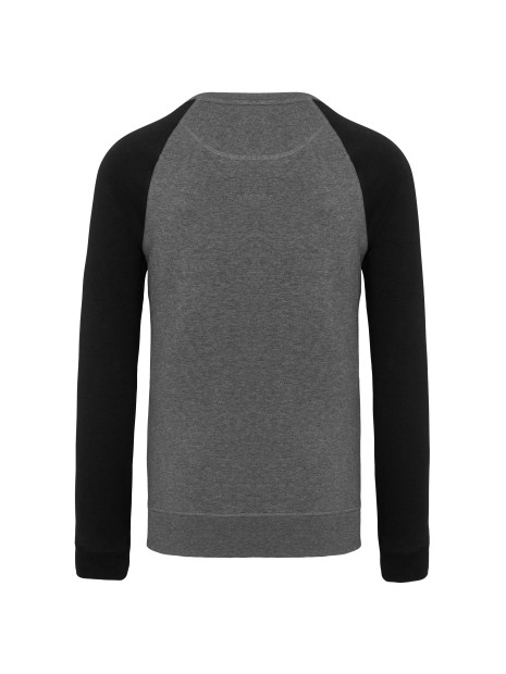KARIBAN Sweat-shirt French Terry Bio bicolore col rond manches raglan homme /api/colors/a27fa045-e5a8-4e5a-b24d-24864e8a0062 personnalisable