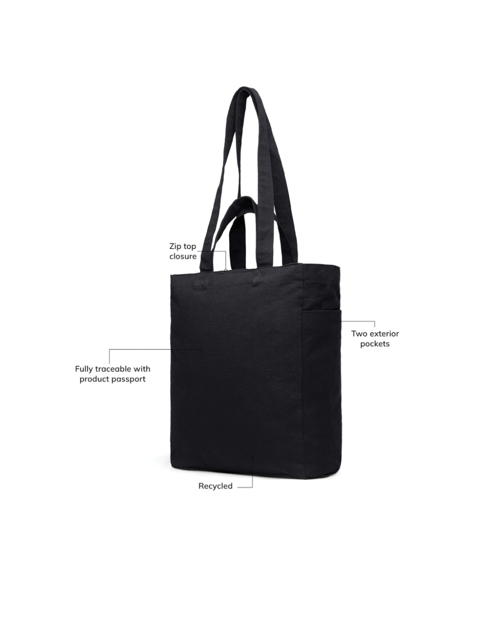 VINGA VINGA Hilo AWARE™ Tasche mit Reißverschluss aus rec. Canvas Taschen personalisierbar