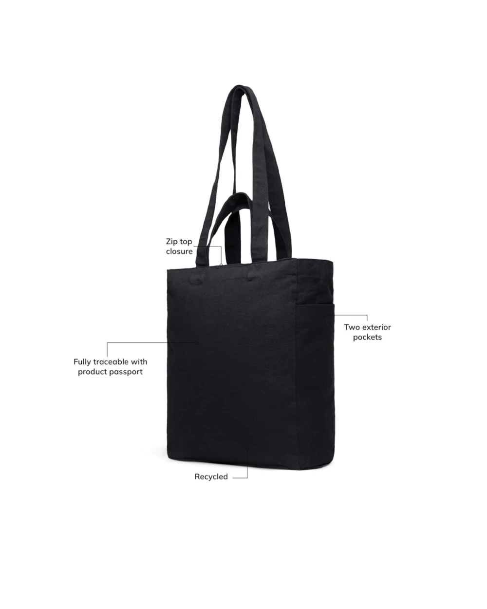 Sacs & Bagagerie personnalisable VINGA VINGA Tote bag avec zip en toile recyclée Hilo AWARE™