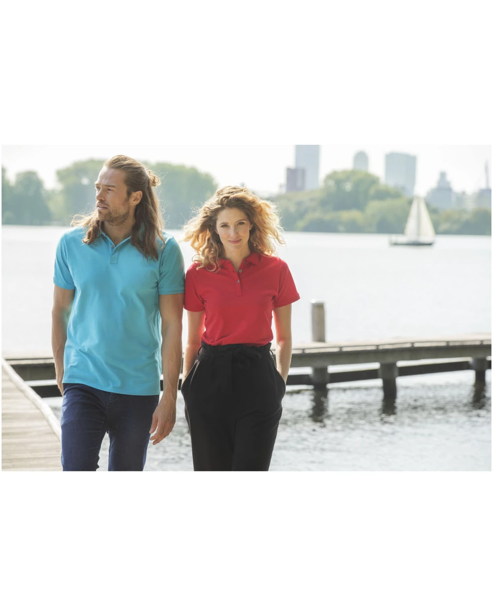 Polos personnalisable ELEVATE Polo bio recyclé manches courtes homme Beryl