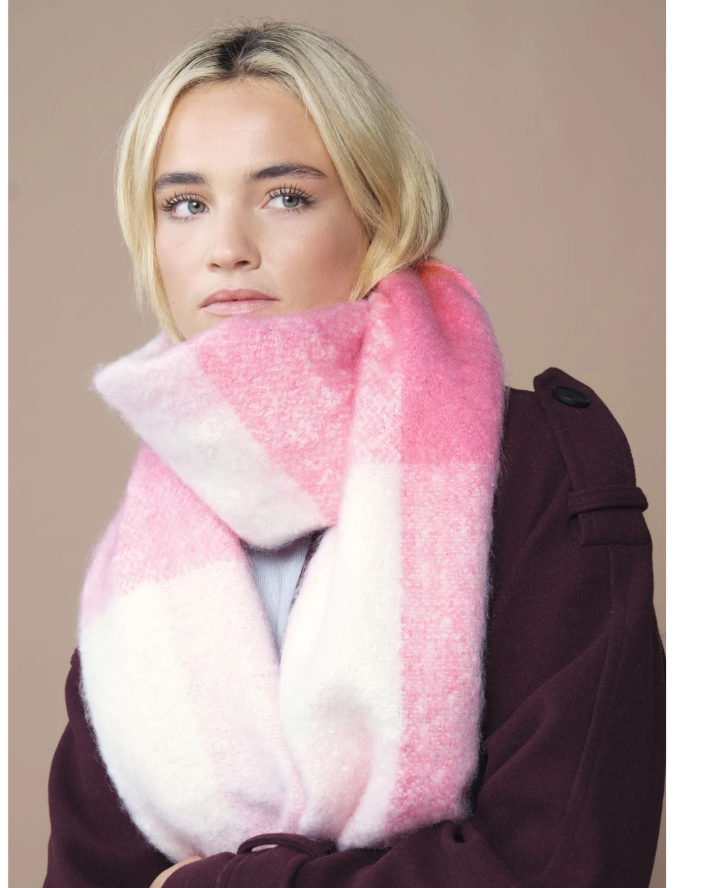 Écharpes personnalisable BEECHFIELD FLUFFY CHECK SCARF