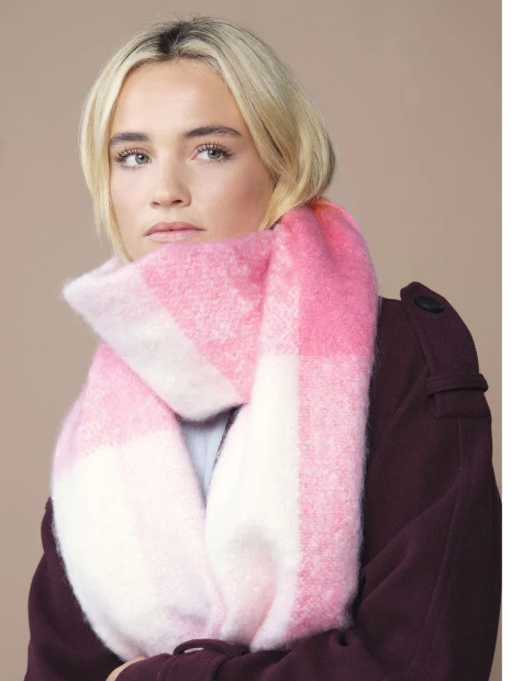 Écharpes à personnaliser BEECHFIELD FLUFFY CHECK SCARF 