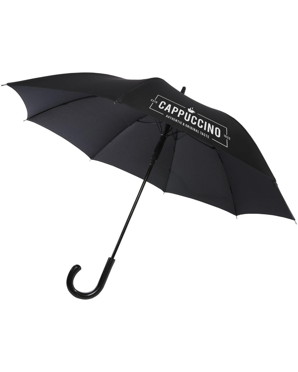 Parapluies personnalisable LUXE Parapluie Fontana de 23" à ouverture automatique avec aspect carbone et poignée courbe