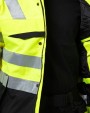 Vestes personnalisable PROJOB 6418 PARKA POLYURETHANE HV MATELASSEE - EN ISO 20471 CLASSE 3 - EN 343 3/1/X