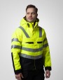 Vestes personnalisable PROJOB 6418 PARKA POLYURETHANE HV MATELASSEE - EN ISO 20471 CLASSE 3 - EN 343 3/1/X