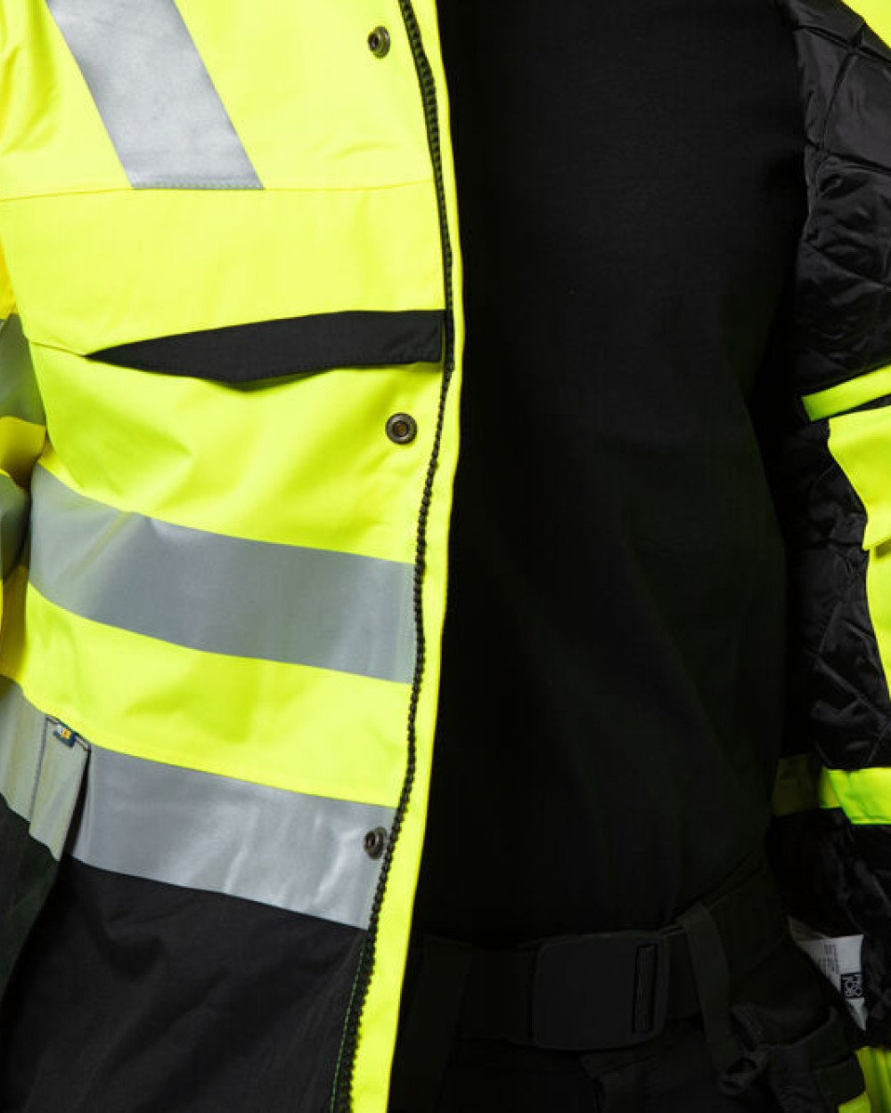 Vestes personnalisable PROJOB 6418 PARKA POLYURETHANE HV MATELASSEE - EN ISO 20471 CLASSE 3 - EN 343 3/1/X