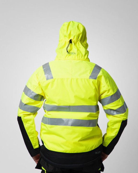 Vestes personnalisable PROJOB 6418 PARKA POLYURETHANE HV MATELASSEE - EN ISO 20471 CLASSE 3 - EN 343 3/1/X